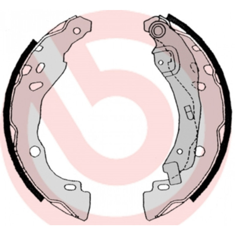 BREMBO S 68 525 Juego de zapatas de frenos trasero para Logan Clio Sandero C3 DS3 208 DS Thalia