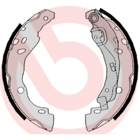 BREMBO S 68 525 Jeu de mâchoires de frein arrière pour Logan Clio Sandero C3 DS3 208 DS Thalia