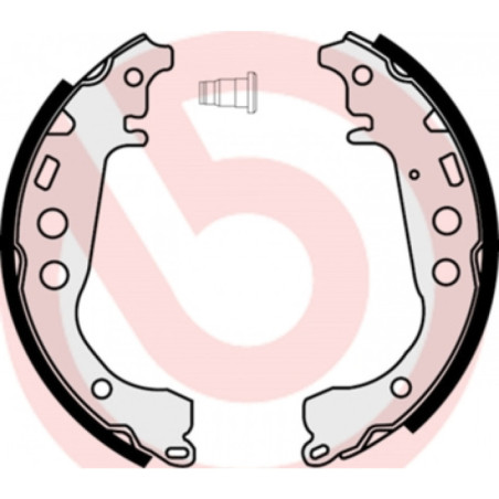 BREMBO S 83 508 Sada brzdových čeľustí zadné pre Yaris / Vios Corolla iQ Prius Justy bB Charade