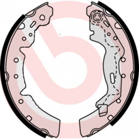 BREMBO S 83 510 Juego de zapatas de frenos trasero para Toyota Corolla Carina E