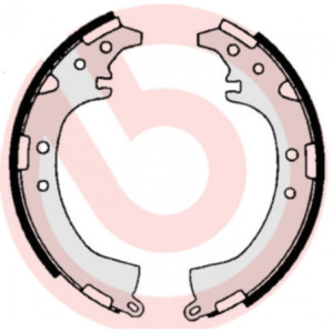 BREMBO S 83 528 Sada brzdových čelistí zadní pro Toyota Camry RAV 4