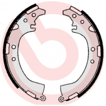 BREMBO S 83 528 Sada brzdových čelistí zadní pro Toyota Camry RAV 4