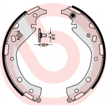 BREMBO S 83 549 Sada brzdových čelistí zadní pro Toyota RAV 4 Camry