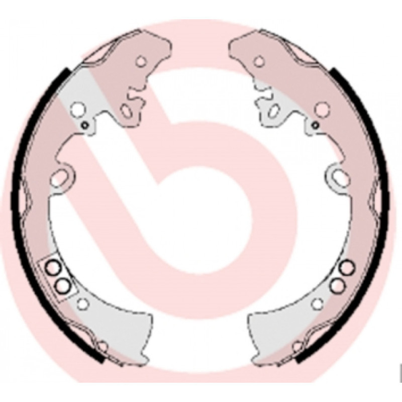 BREMBO S 83 550 Brake Shoe Set Rear for Hilux Goa Scorpio