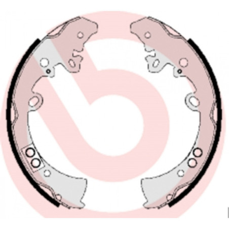 BREMBO S 83 550 Brake Shoe Set Rear for Hilux Goa Scorpio