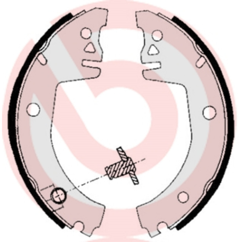 BREMBO S 85 512 Brake Shoe Set Rear for Skoda Favorit