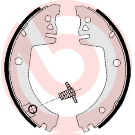 BREMBO S 85 512 Bremsbackensatz Hinten für Skoda Favorit