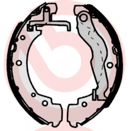 BREMBO S 85 515 Brake Shoe Set Rear for Transporter Sprinter