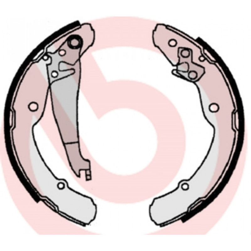BREMBO S 85 516 Juego de zapatas de frenos trasero para Octavia Polo Beetle Roomster Caddy Jetta