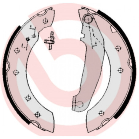 BREMBO S 86 502 Bremsbackensatz Hinten für Volvo 440 460 480