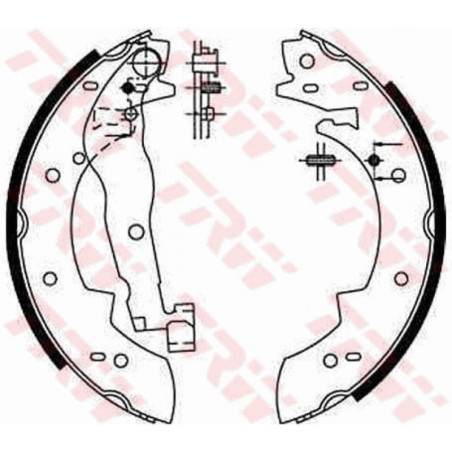 TRW GS6190 Brake Shoe Set Rear for