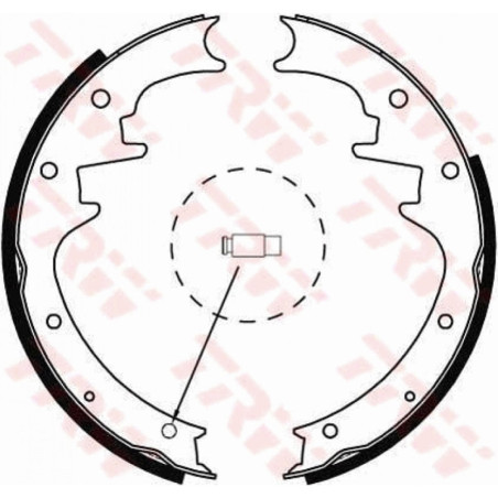 TRW GS8444 Kit ganasce freno per
