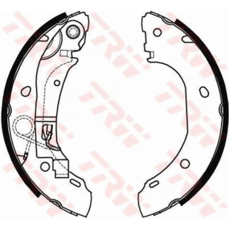 TRW GS8472 Brake Shoe Set Rear for