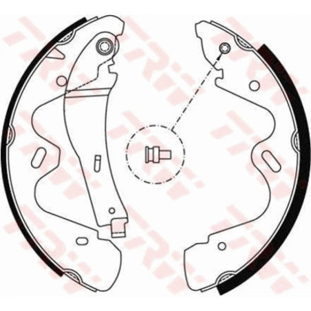 TRW GS8483 Jeu de mâchoires de frein pour