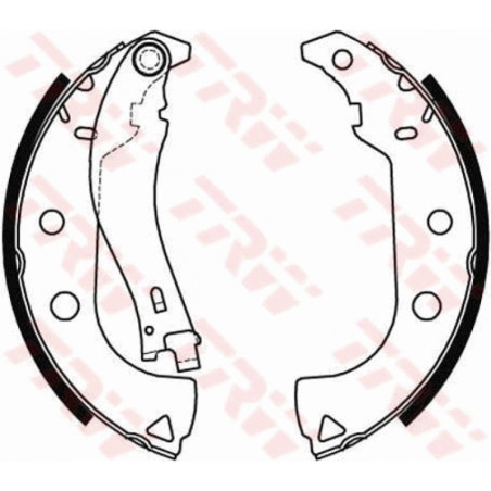 TRW GS8484 Brake Shoe Set Rear for