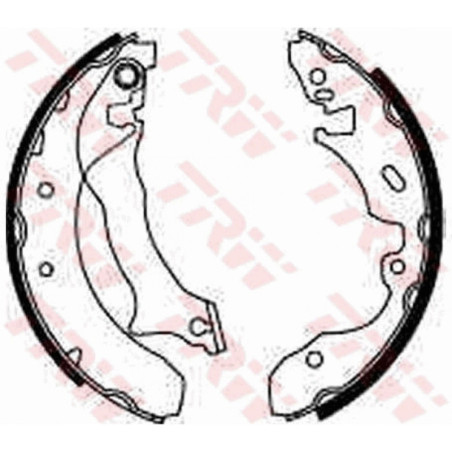 TRW GS8536 Brake Shoe Set Rear for