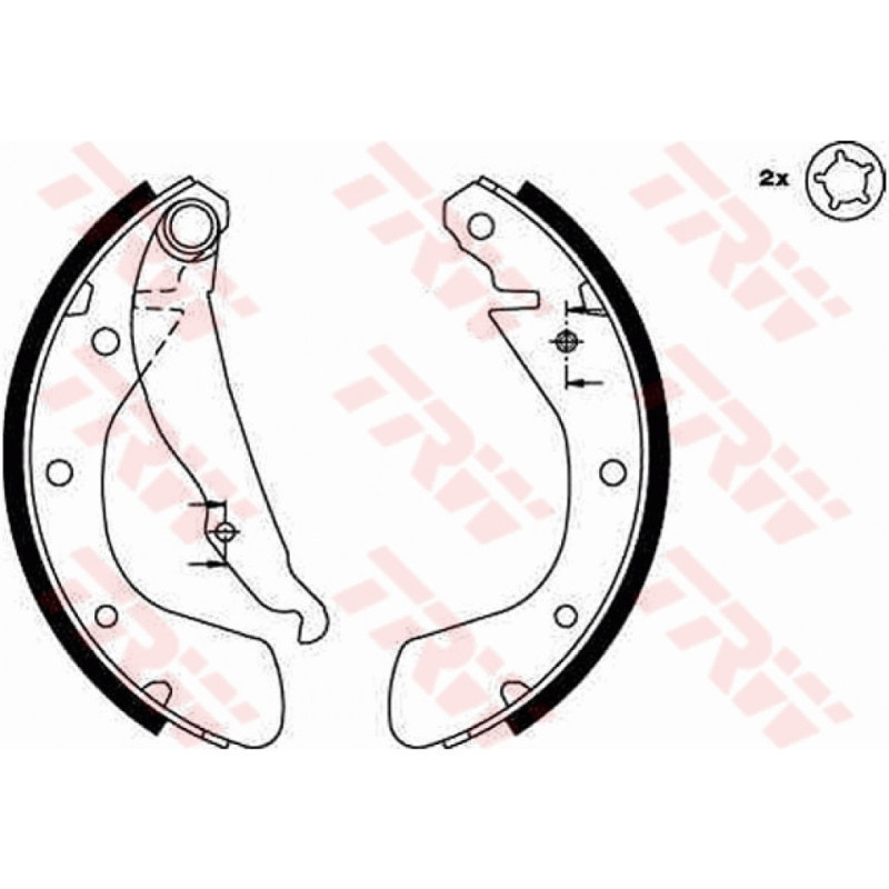 TRW GS8542 Kit ganasce freno per