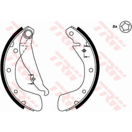 TRW GS8542 Jeu de mâchoires de frein pour
