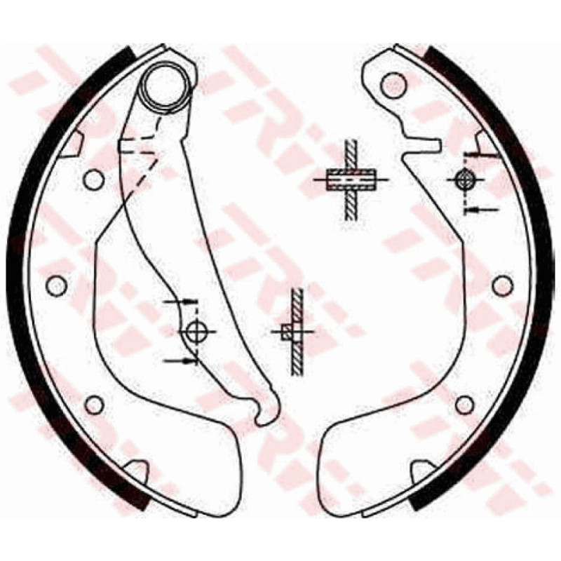 TRW GS8543 Brake Shoe Set Rear for