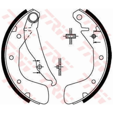 TRW GS8543 Brake Shoe Set Rear for