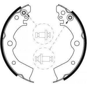 TRW GS8556 Kit ganasce freno per
