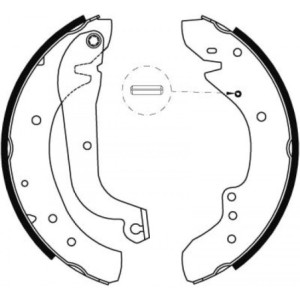 TRW GS8565 Brake Shoe Set Rear for