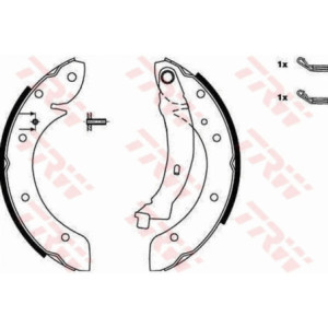 TRW GS8620 Brake Shoe Set Rear for