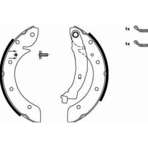 TRW GS8620 Brake Shoe Set Rear for