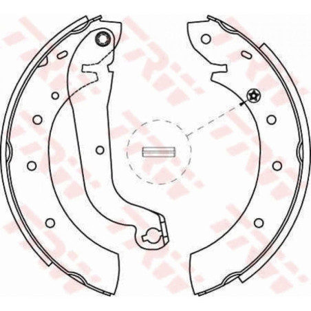 TRW GS8622 Brake Shoe Set Rear for