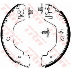 TRW GS8629 Brake Shoe Set Rear for