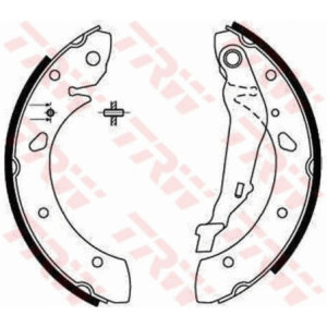 TRW GS8632 Brake Shoe Set Rear for