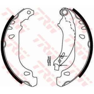 TRW GS8642 Kit ganasce freno per