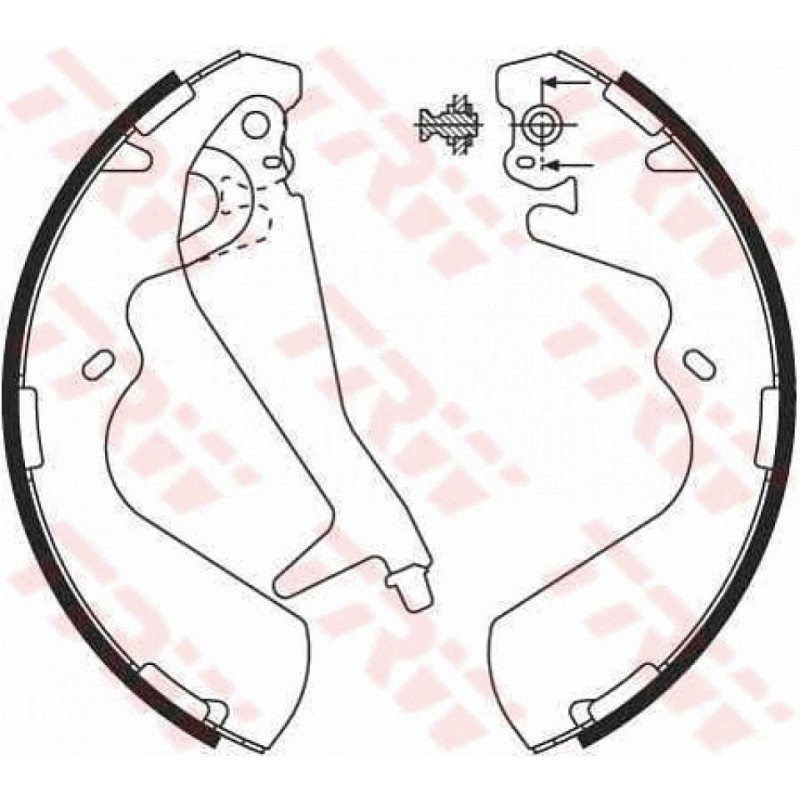 TRW GS8696 Brake Shoe Set Rear for