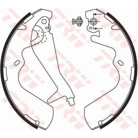TRW GS8696 Brake Shoe Set Rear for