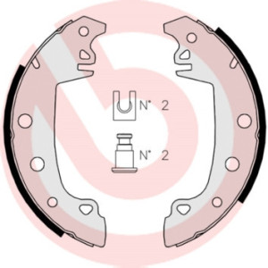 BREMBO S 68 507 Juego de zapatas de frenos trasero para 18 305 10 240-244 Solenza