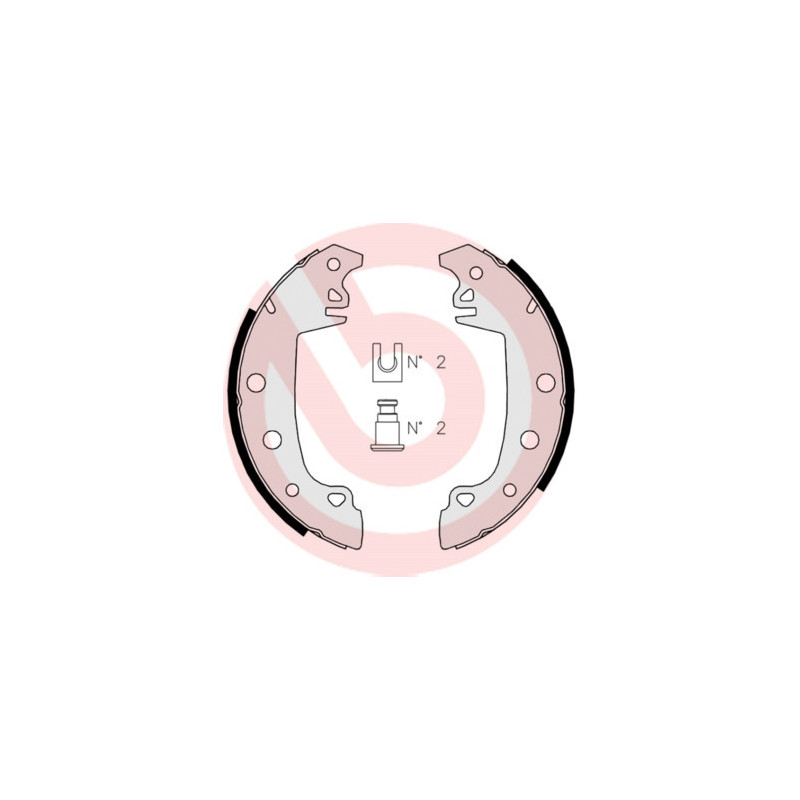 BREMBO S 68 507 Bremsbackensatz Hinten für 18 305 10 240-244 Solenza