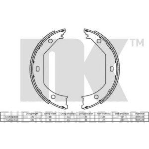NK 2715638 Kit ganasce freno per