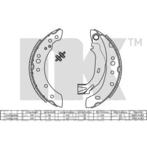 NK 2719691 Brake Shoe Set Rear for