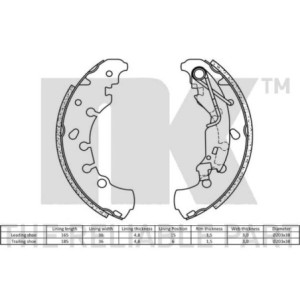 NK 2723730 Brake Shoe Set Rear for