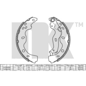 NK 2723759 Brake Shoe Set Rear for