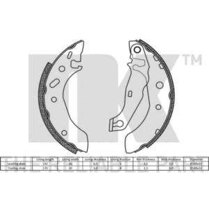 NK 2725586 Sada brzdových čeľustí pre