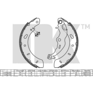 NK 2725819 Kit ganasce freno per