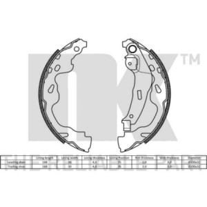 NK 2745705 Bremsbackensatz für