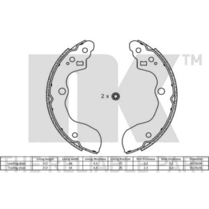 NK 2752821 Bremsbackensatz für