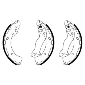 BOSCH 0 986 487 925 Brake Shoe Set for