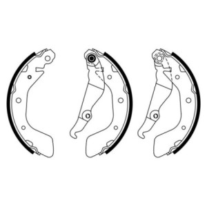 BOSCH 0 986 487 923 Bremsbackensatz für
