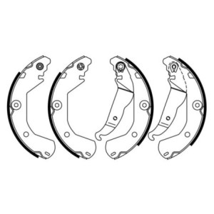 BOSCH 0 986 487 924 Brake Shoe Set for