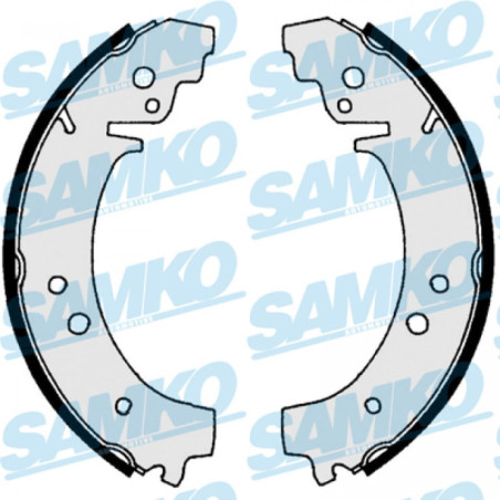 SAMKO 80730 Brake Shoe Set Rear for