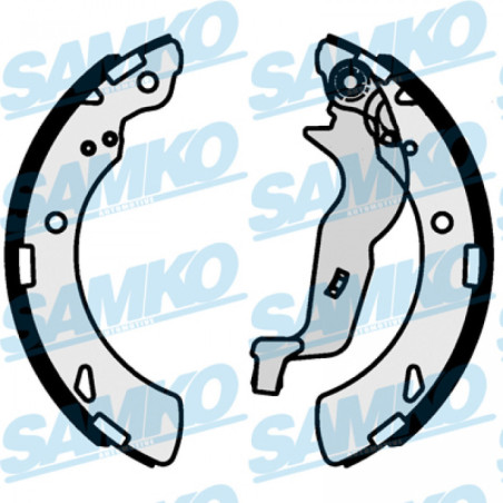 SAMKO 81091 Juego de zapatas de frenos para