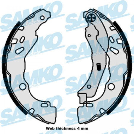 SAMKO 81109 Brake Shoe Set for